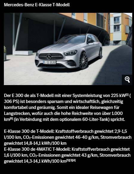 Mercedes Brinkmann E Klasse T Modell