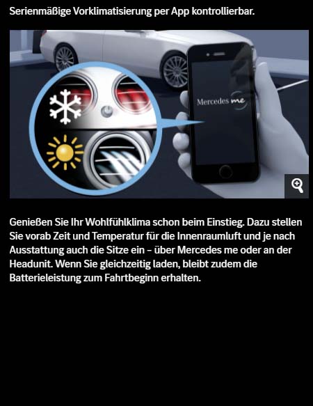 Mercedes brinkmann serienmäßige vorklimatisierung per app