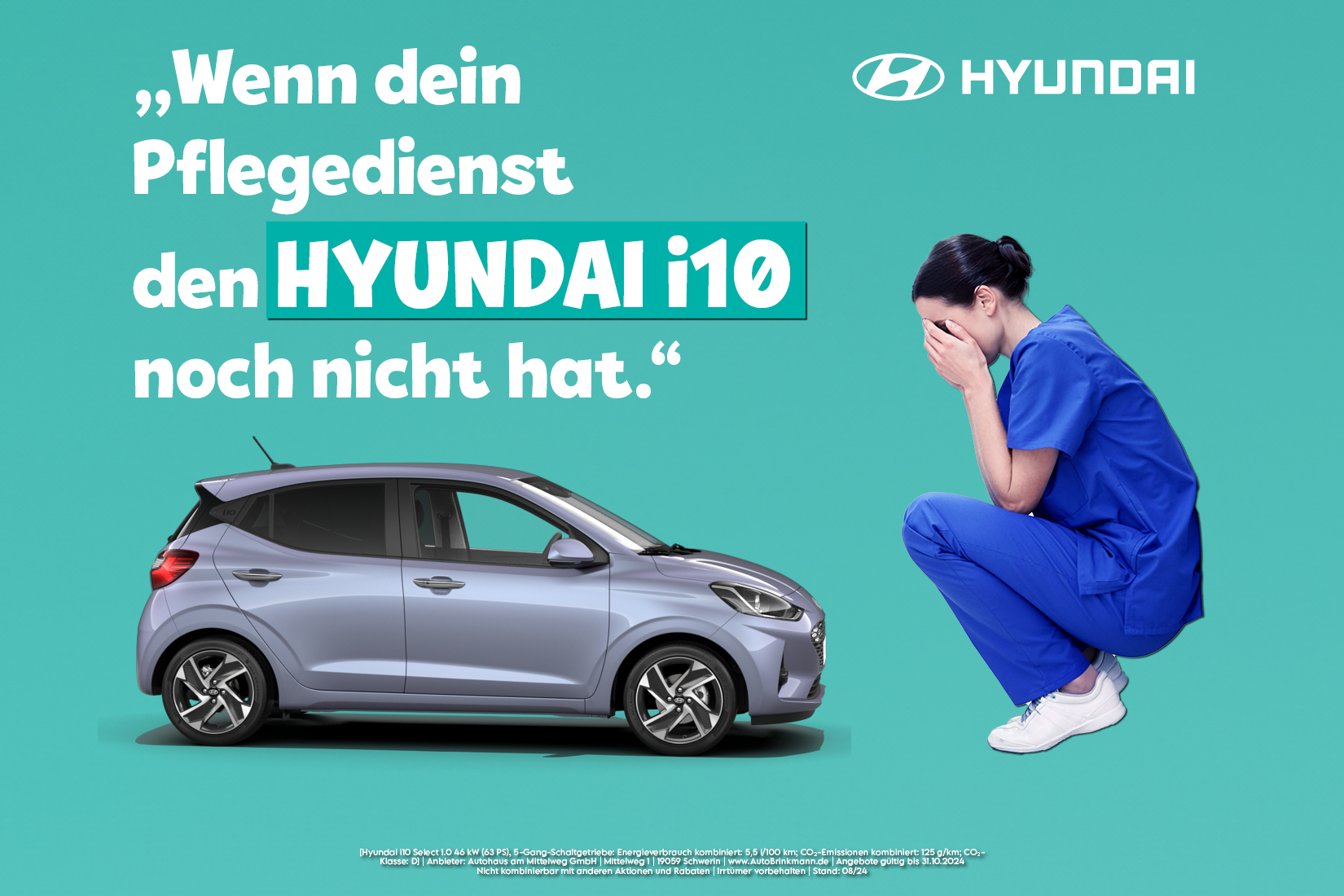 Klein, aber WOW! Der Hyundai i10 jetzt sogar auf Arbeit.