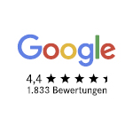 AutoBrinkmanns Google Bewertungen von 4,4 Sternen bei über 1800 Bewertungen