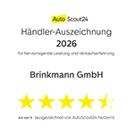 AutoBrinkmann hat über Auto Scout24 im Jahr 2026 eine Bewertung von 4,4 Sternen bekommen