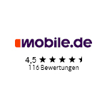 AutoBrinkmann wurde bei mobile.de mit 4,5 Sternen bewertet.